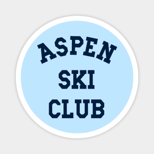 Aspen Ski Club, Varsity College Style For Skier And Skiing Enthusiasts Magnet